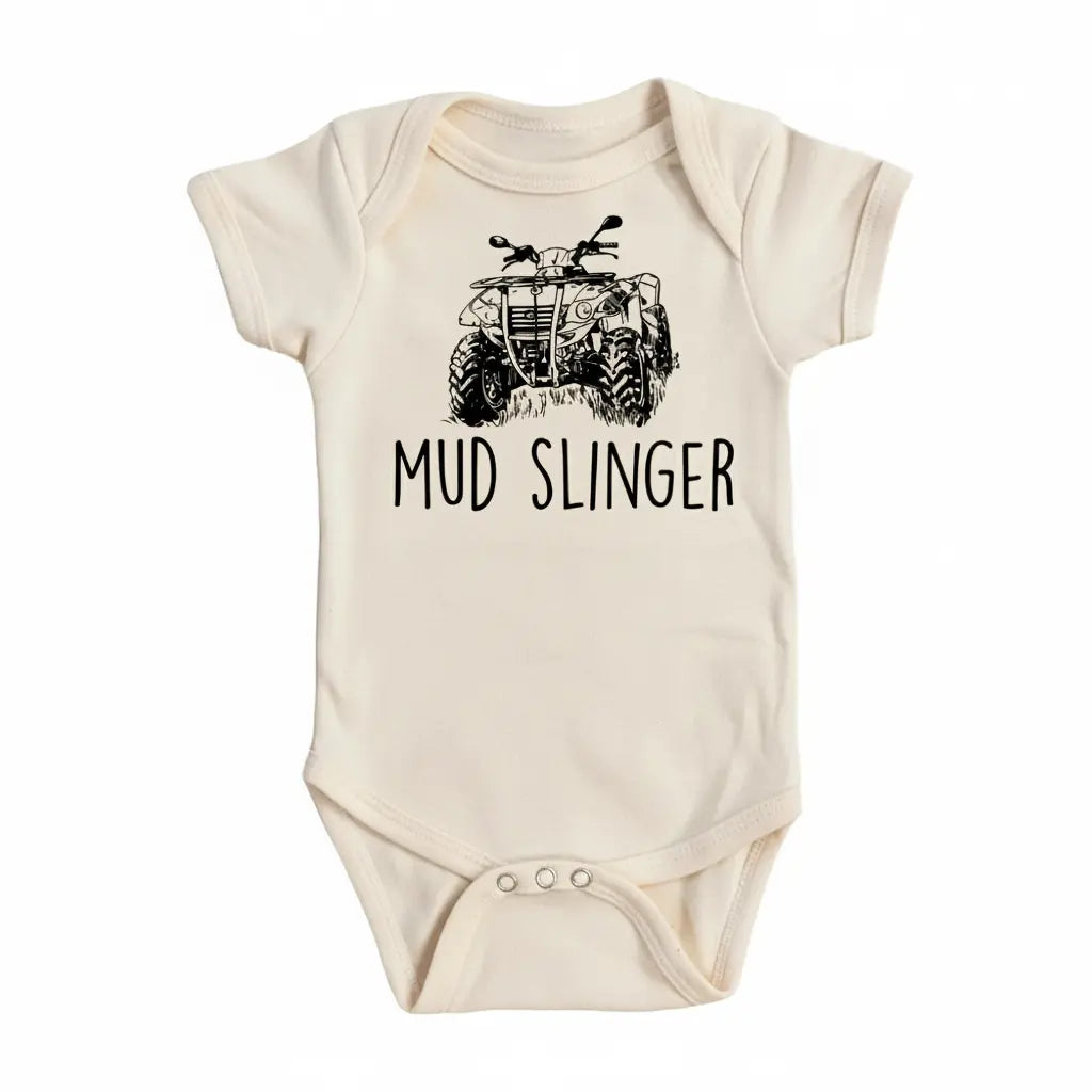 ATV Mud Slinger - Baby Boy Girl Clothes Infant Bodysuit Funny Cute Newborn  Funny Cute Onesie® | North Fork Forager LLC