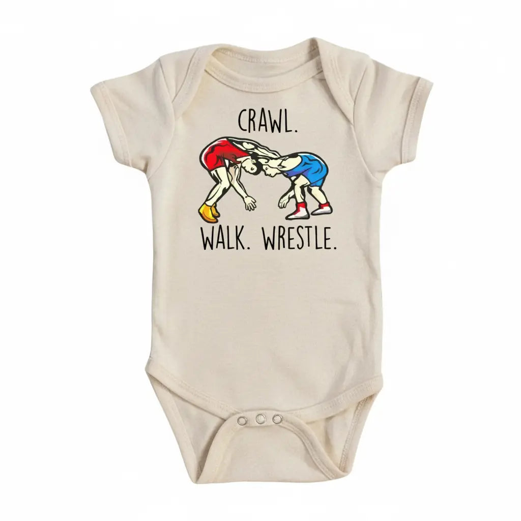 Wrestling - Baby Boy Girl Clothes Infant Bodysuit Funny Cute Newborn 1B  Funny Cute Onesie® | North Fork Forager LLC