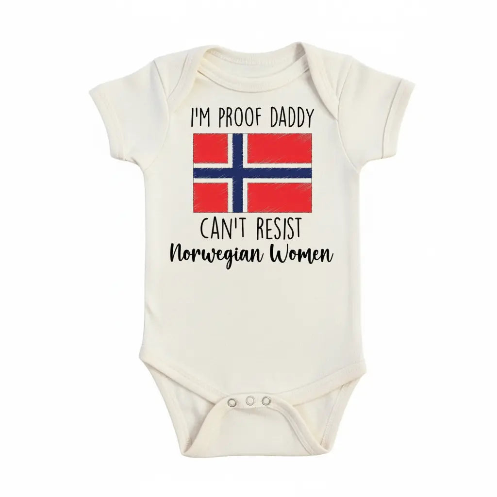 Norway - Baby Boy Girl Clothes Infant Bodysuit Funny Cute Newborn 1C  Funny Cute Onesie® | North Fork Forager LLC