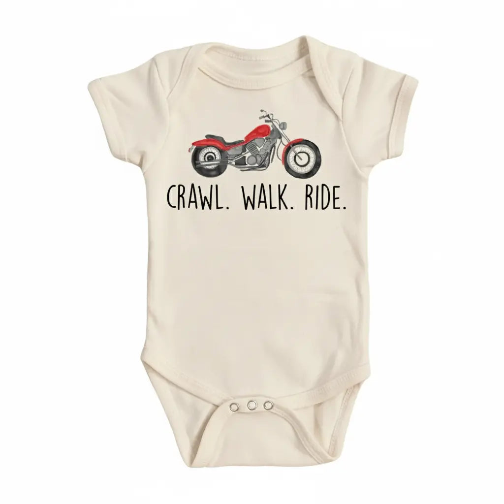 Motorcycle Walk - Baby Boy Girl Clothes Infant Bodysuit Funny Cute Newborn  Funny Cute Onesie® | North Fork Forager LLC