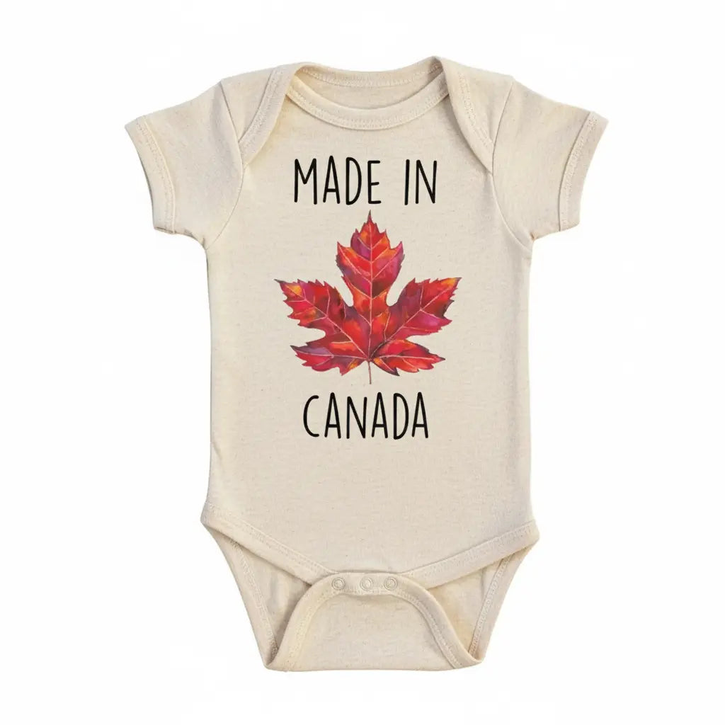 Canada Made Leaf - Baby Boy Girl Clothes Infant Bodysuit Funny Cute Newborn  Funny Cute Onesie® | North Fork Forager LLC