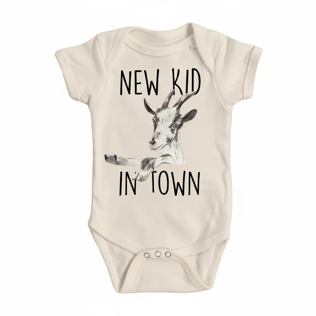 Goat New Kid - Baby Boy Girl Clothes Infant Bodysuit Funny Cute Newborn  Funny Cute Onesie® | North Fork Forager LLC