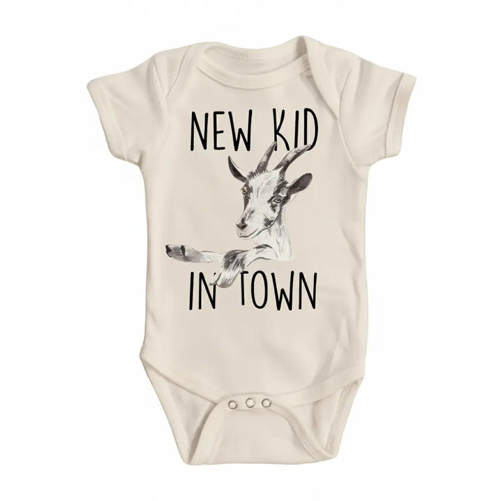 Goat New Kid - Baby Boy Girl Clothes Infant Bodysuit Funny Cute Newborn  Funny Cute Onesie® | North Fork Forager LLC