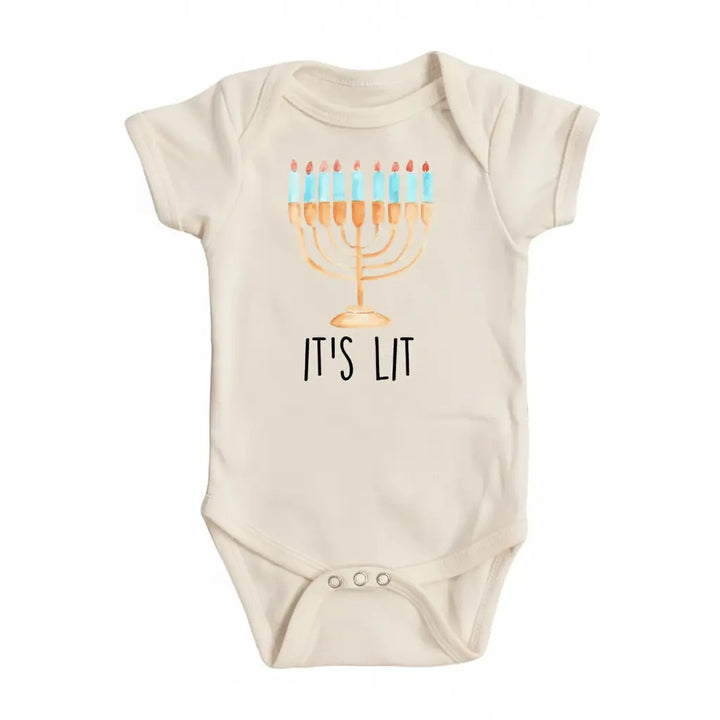 Hannukah Lit - Baby Boy Girl Clothes Infant Bodysuit Funny Cute Newborn  Funny Cute Onesie® | North Fork Forager LLC