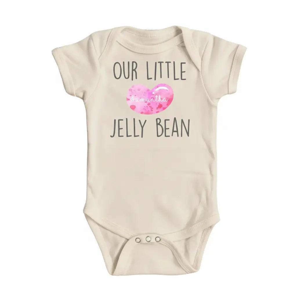 Jelly Bean Pink - Baby Boy Girl Clothes Infant Bodysuit Funny Cute Newborn  Funny Cute Onesie® | North Fork Forager LLC