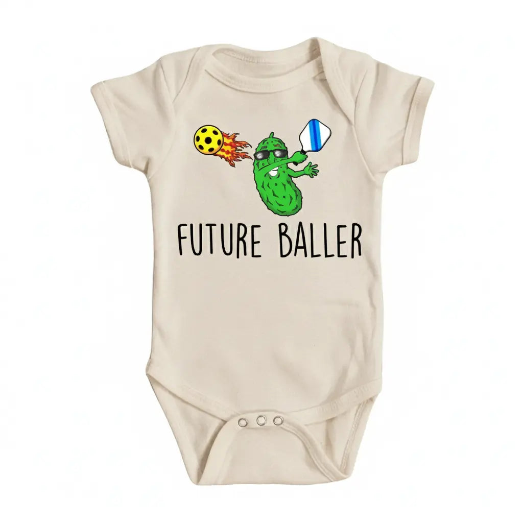 Pickleball Baller - Baby Boy Girl Clothes Infant Bodysuit Funny Cute Newborn  Funny Cute Onesie® | North Fork Forager LLC