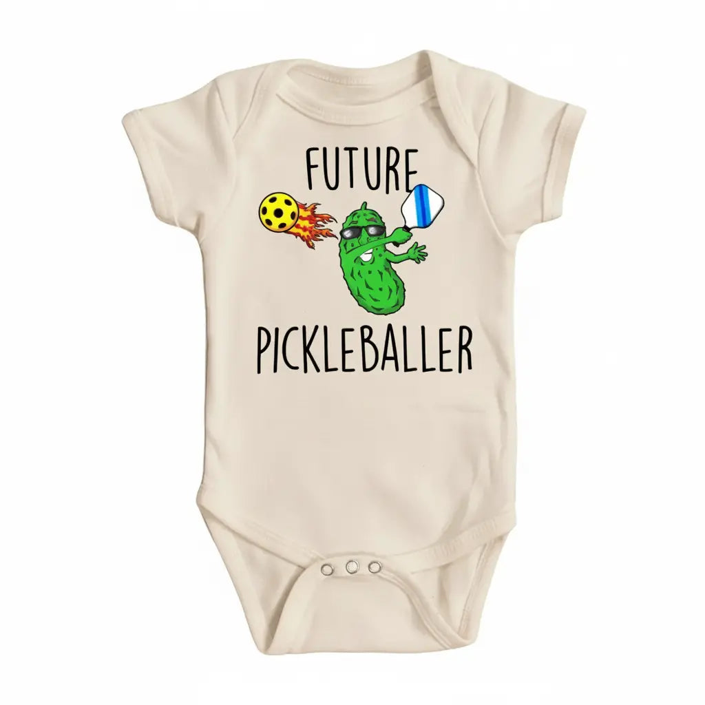 Pickleball Future - Baby Boy Girl Clothes Infant Bodysuit Funny Cute Newborn  Funny Cute Onesie® | North Fork Forager LLC