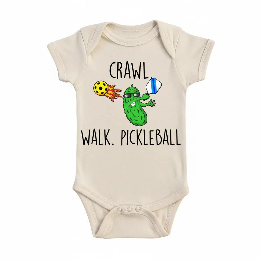 Pickleball Crawl - Baby Boy Girl Clothes Infant Bodysuit Funny Cute Newborn  Funny Cute Onesie® | North Fork Forager LLC
