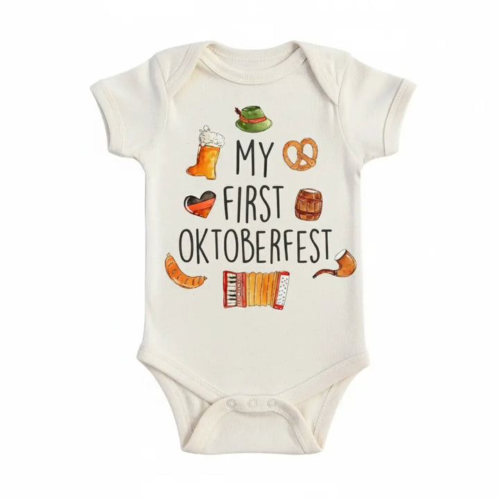 Oktoberfest First - Baby Boy Girl Clothes Infant Bodysuit Funny Cute Newborn  Funny Cute Onesie® | North Fork Forager LLC