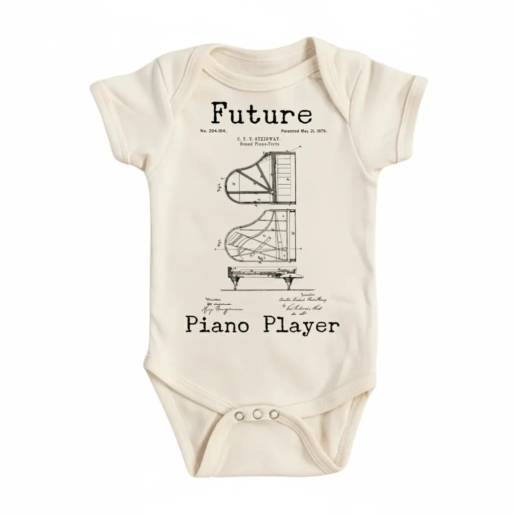 Piano - Baby Boy Girl Clothes Infant Bodysuit Funny Cute Newborn 1B  Funny Cute Onesie® | North Fork Forager LLC