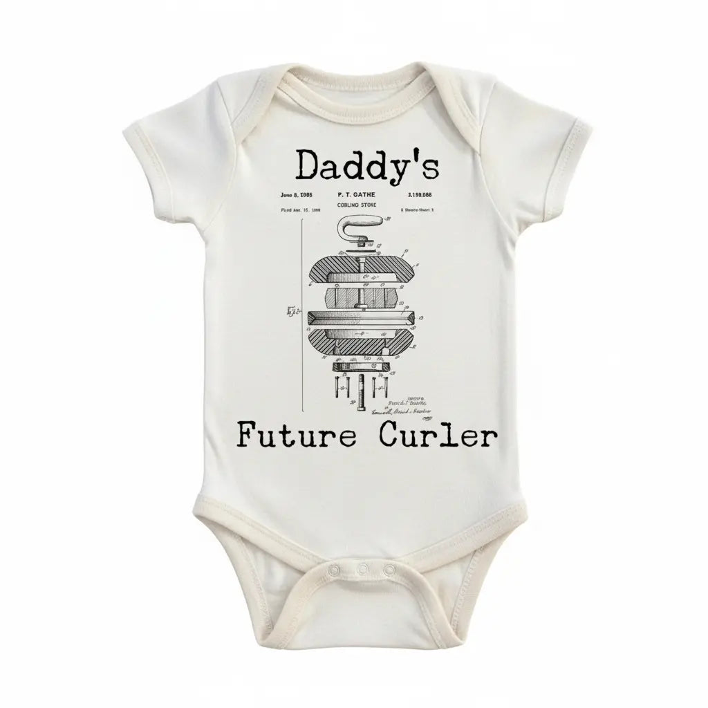 Curling Patent 2 - Baby Boy Girl Clothes Infant Bodysuit Funny Cute Newborn  Funny Cute Onesie® | North Fork Forager LLC