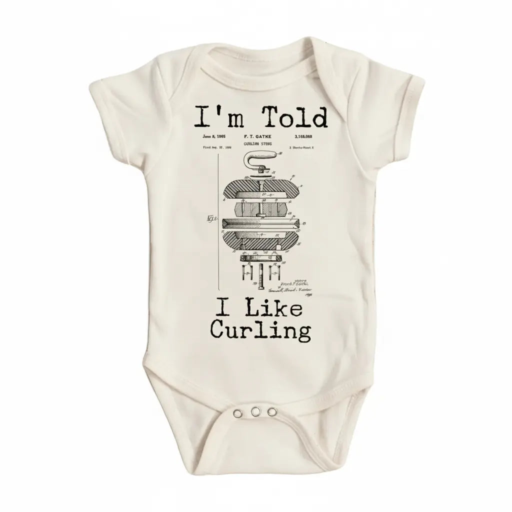 Curling Patent - Baby Boy Girl Clothes Infant Bodysuit Funny Cute Newborn  Funny Cute Onesie® | North Fork Forager LLC