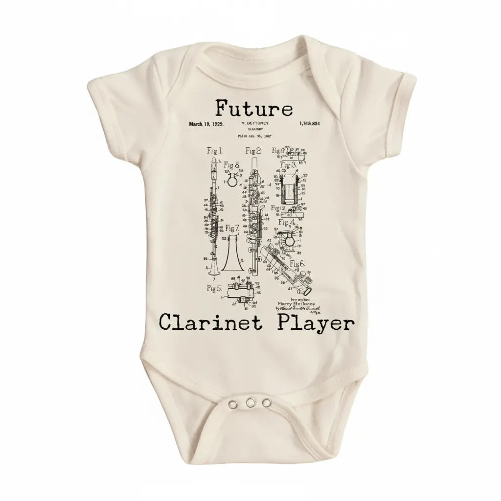 Clarinet Patent - Baby Boy Girl Clothes Infant Bodysuit Funny Cute Newborn  Funny Cute Onesie® | North Fork Forager LLC