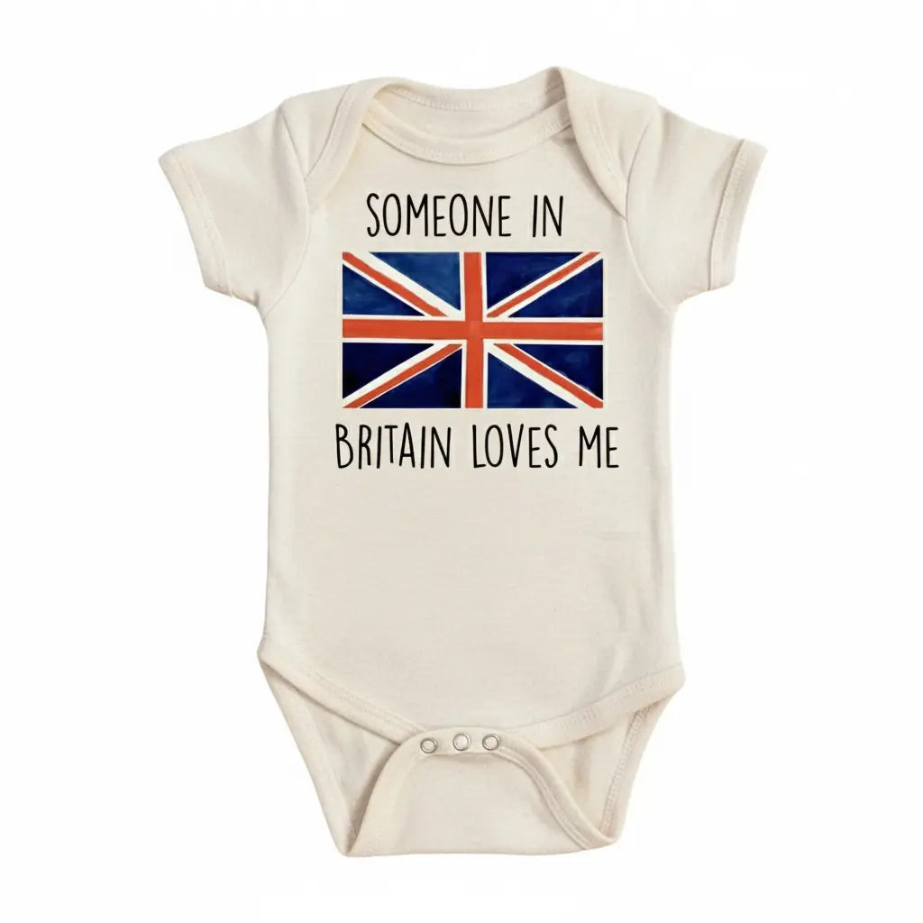 Britain Someone Love - Baby Boy Girl Clothes Infant Bodysuit Funny Cute Newborn  Funny Cute Onesie® | North Fork Forager LLC