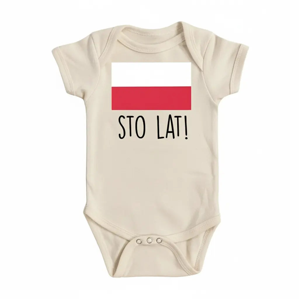 Polish Flag Sto Lat - Baby Boy Girl Clothes Infant Bodysuit Funny Cute Newborn  Funny Cute Onesie® | North Fork Forager LLC