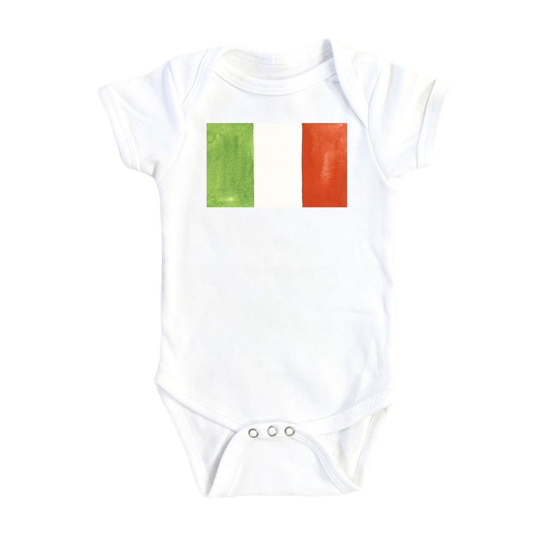 Italian Flag - Baby Boy Girl Clothes Infant Bodysuit Funny Cute Newborn Onesie