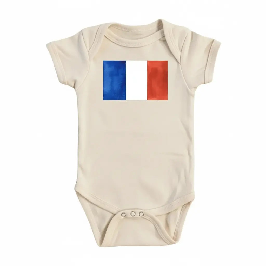 French Flag - Baby Boy Girl Clothes Infant Bodysuit Funny Cute Newborn  Funny Cute Onesie® | North Fork Forager LLC