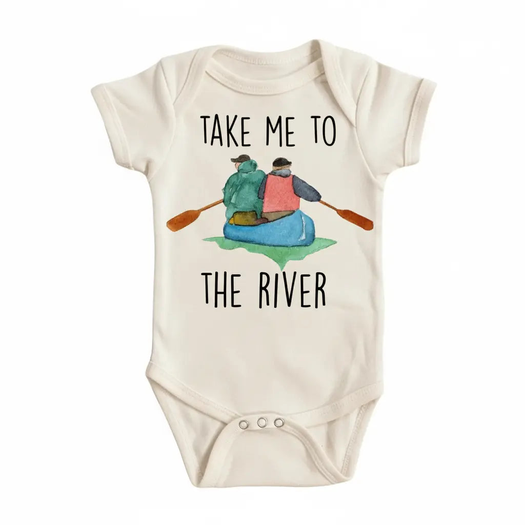Canoe River  - Baby Boy Girl Clothes Infant Bodysuit Funny Cute Newborn  Funny Cute Onesie® | North Fork Forager LLC