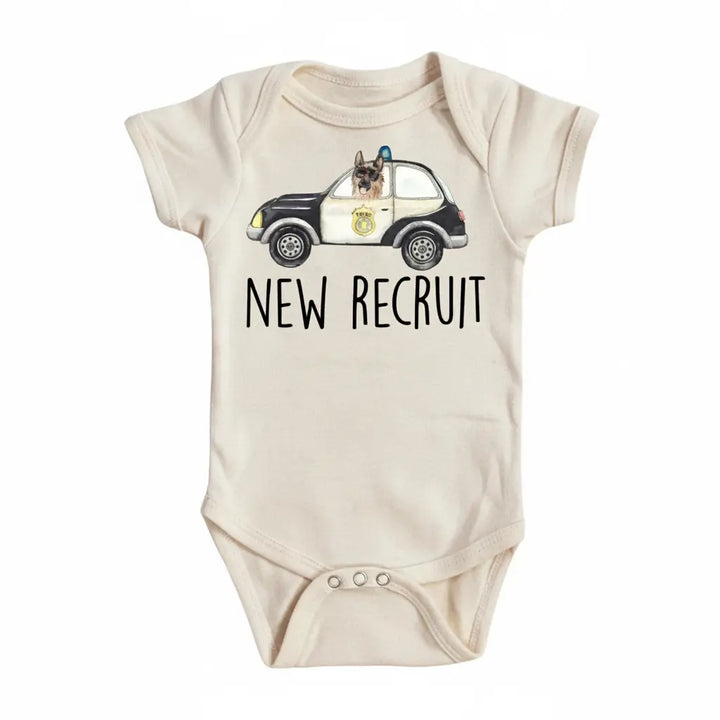 Police Recruit K9 - Baby Boy Girl Clothes Infant Bodysuit Funny Cute Newborn  Funny Cute Onesie® | North Fork Forager LLC