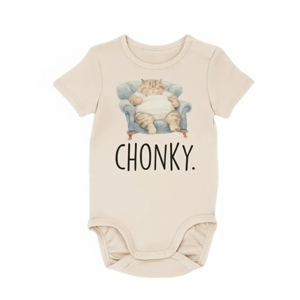 Cat Chonky - Baby Boy Girl Clothes Infant Bodysuit Funny Cute Newborn  Funny Cute Onesie® | North Fork Forager LLC