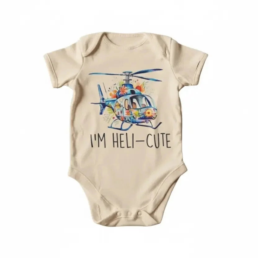 Helicopter Floral - Baby Boy Girl Clothes Infant Bodysuit Funny Cute Newborn  Funny Cute Onesie® | North Fork Forager LLC