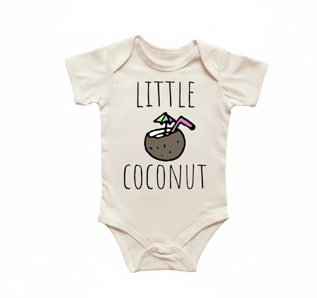 Coconut Fruit Summer - Baby Boy Girl Clothes Infant Bodysuit Funny Cute Newborn  Funny Cute Onesie® | North Fork Forager LLC