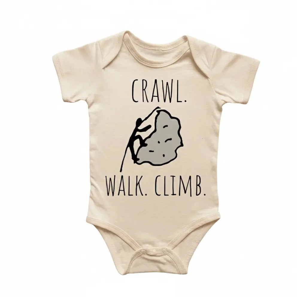 Rock Climbing Bouldering - Baby Boy Girl Clothes Infant Bodysuit Funny Cute Newborn  2  Funny Cute Onesie® | North Fork Forager LLC