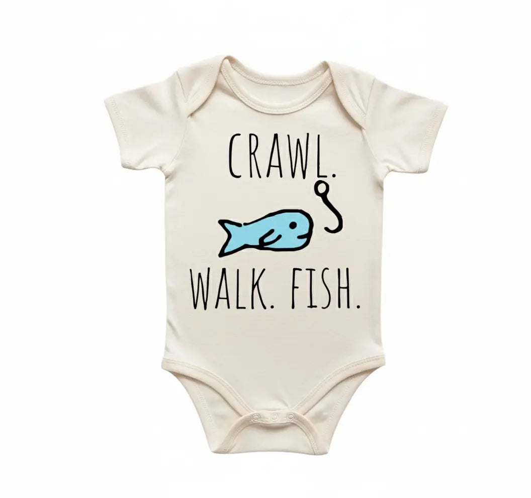 Fishing Fisherman - Baby Boy Girl Clothes Infant Bodysuit Funny Cute Newborn  2  Funny Cute Onesie® | North Fork Forager LLC