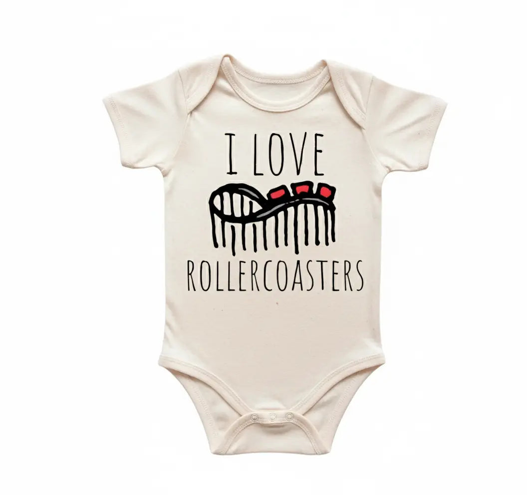 Roller Coaster Theme Park - Baby Boy Girl Clothes Infant Bodysuit Funny Cute Newborn  Funny Cute Onesie® | North Fork Forager LLC