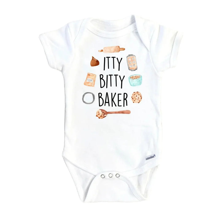 Itty Bitty Baker - Baby Boy Girl Clothes Infant Bodysuit Funny Cute Newborn Onesie