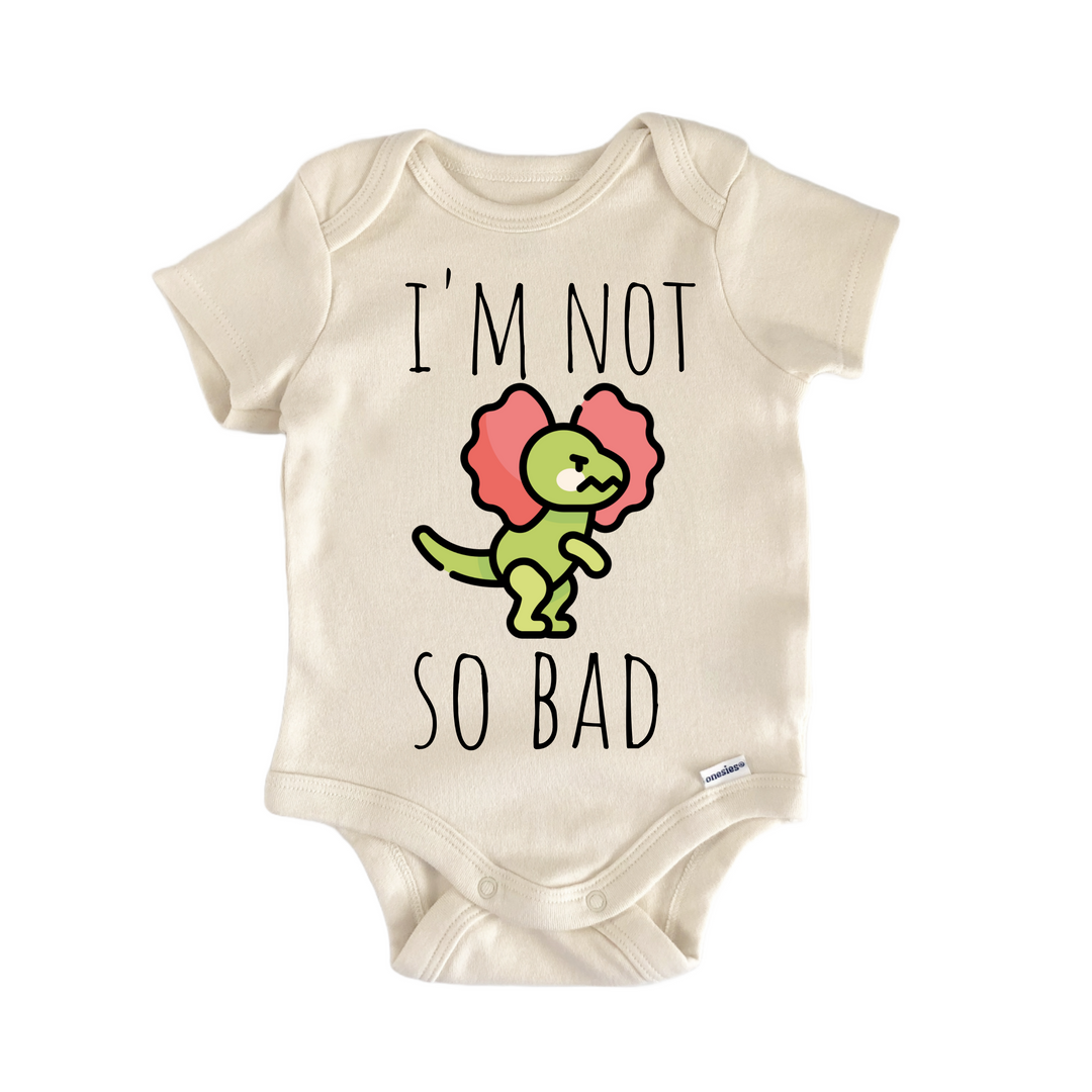 Jurassic Dinosaur Dilophosaurus - Baby Bodysuit  Funny Cute Onesie® | North Fork Forager LLC