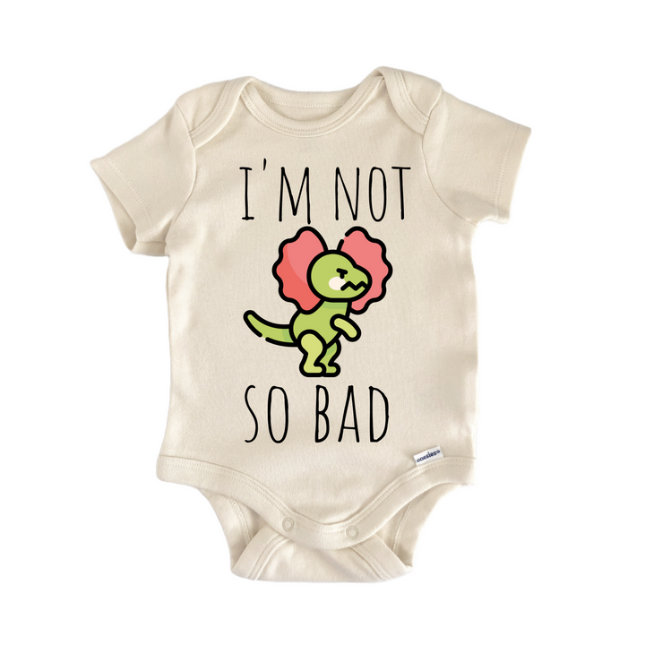 Jurassic Dinosaur Dilophosaurus - Baby Bodysuit  Funny Cute Onesie® | North Fork Forager LLC