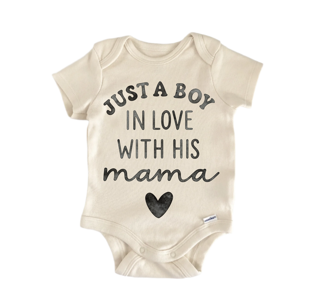 Just A Boy Mama Love Newborn Baby Onesie® Bodysuit