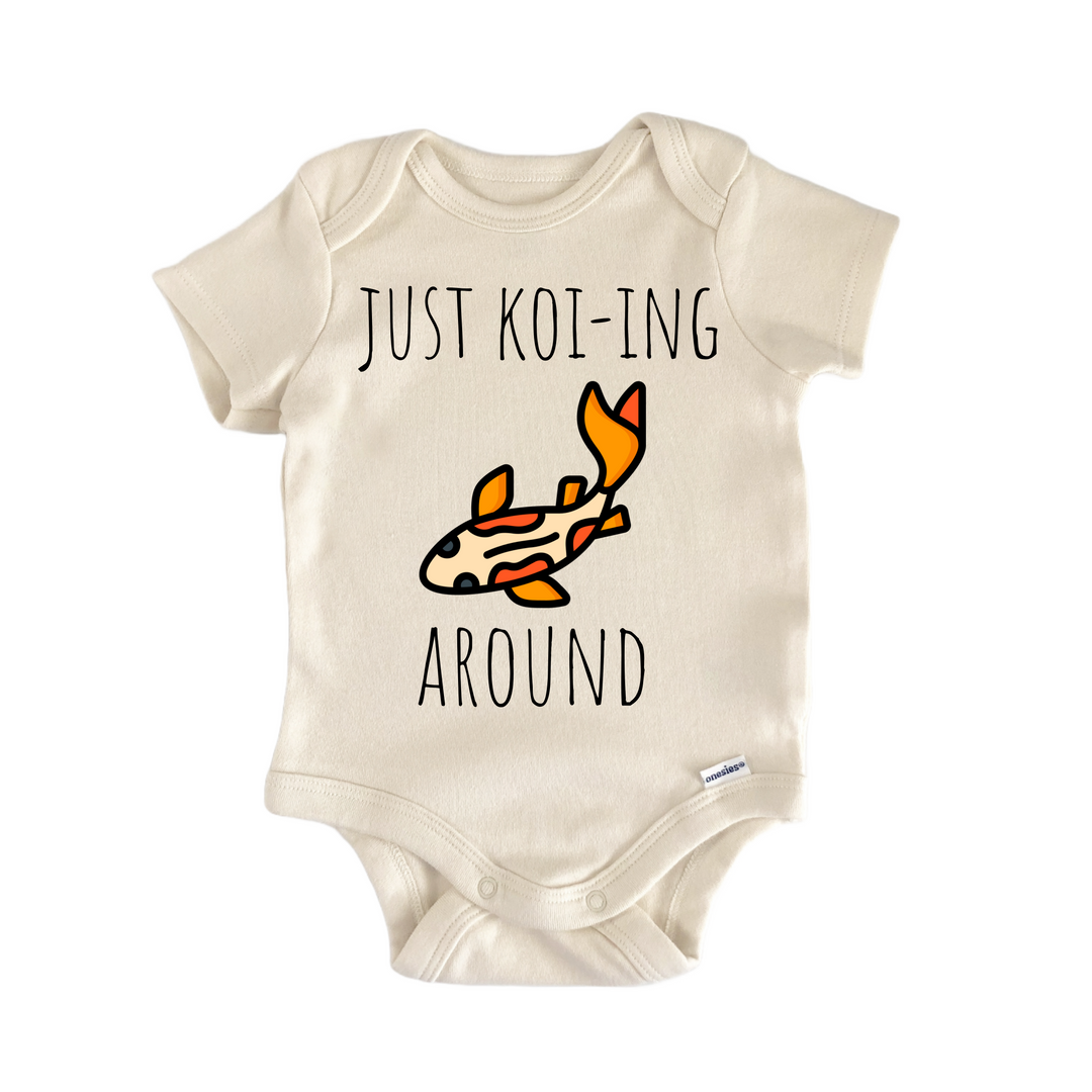 Koi Fish Pond - Baby Bodysuit  Funny Cute Onesie® | North Fork Forager LLC