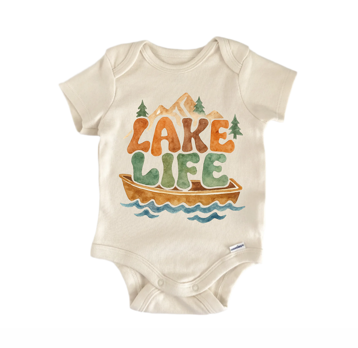 Lake Life Canoe Mountain Newborn Baby Onesie® Onesie®