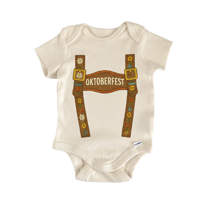 Lederhosen Oktoberfest Newborn Baby Onesie® Bodysuit