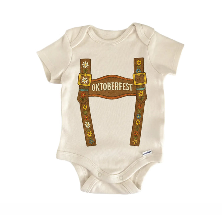 Lederhosen Oktoberfest Newborn Baby Bodysuit
