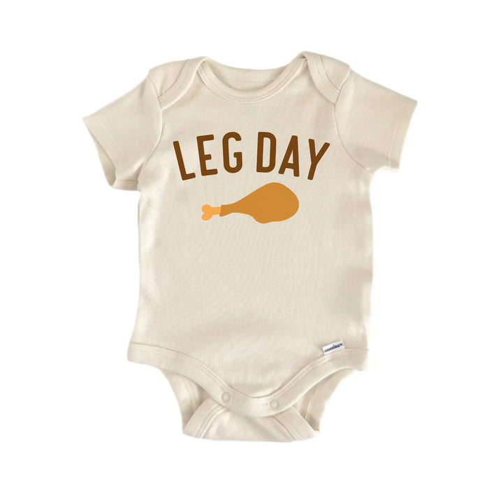 Leg Day Thanksgiving Gym Newborn Baby Bodysuit