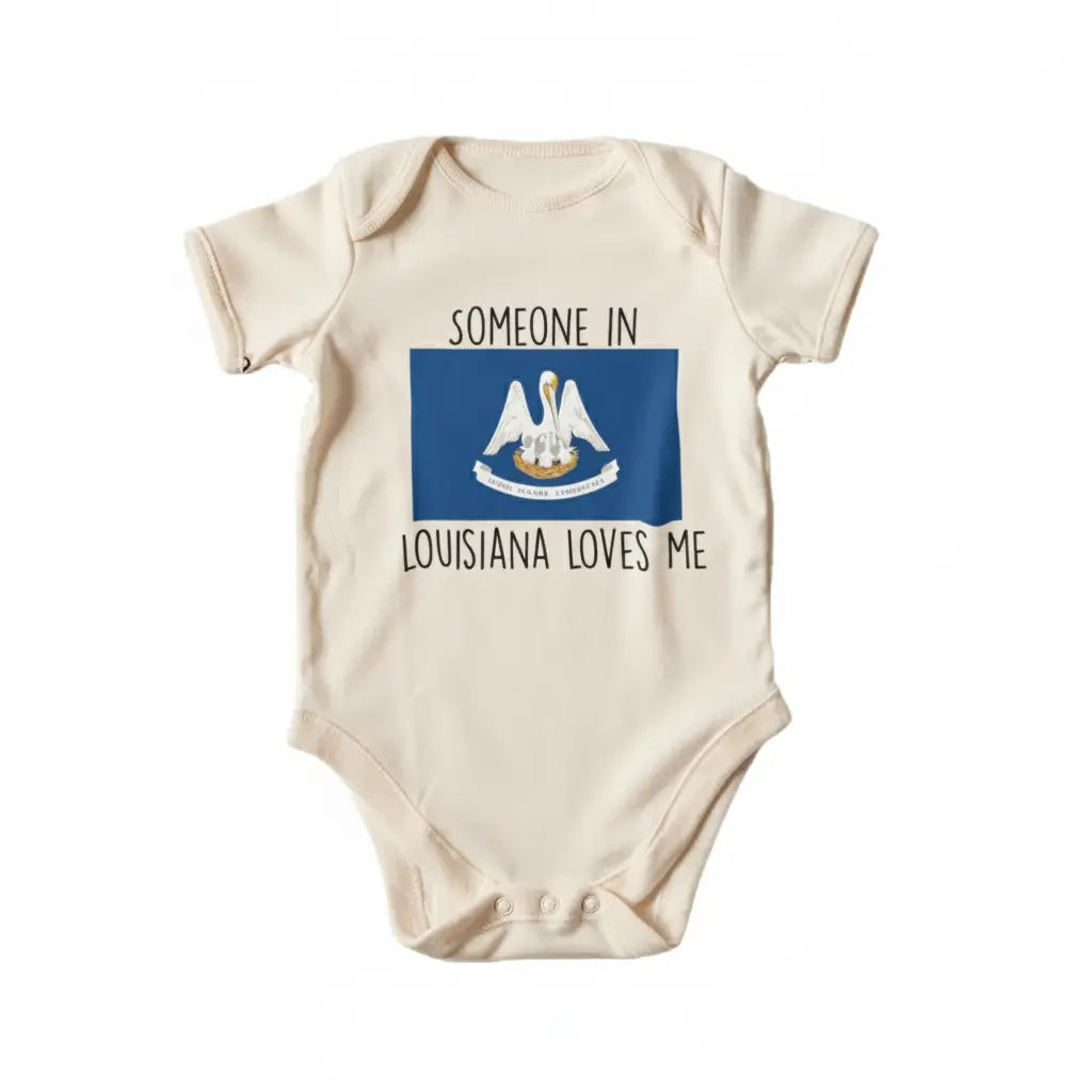 Louisiana  - Baby Boy Girl Clothes Infant Bodysuit Funny Cute Newborn  Funny Cute Onesie® | North Fork Forager LLC