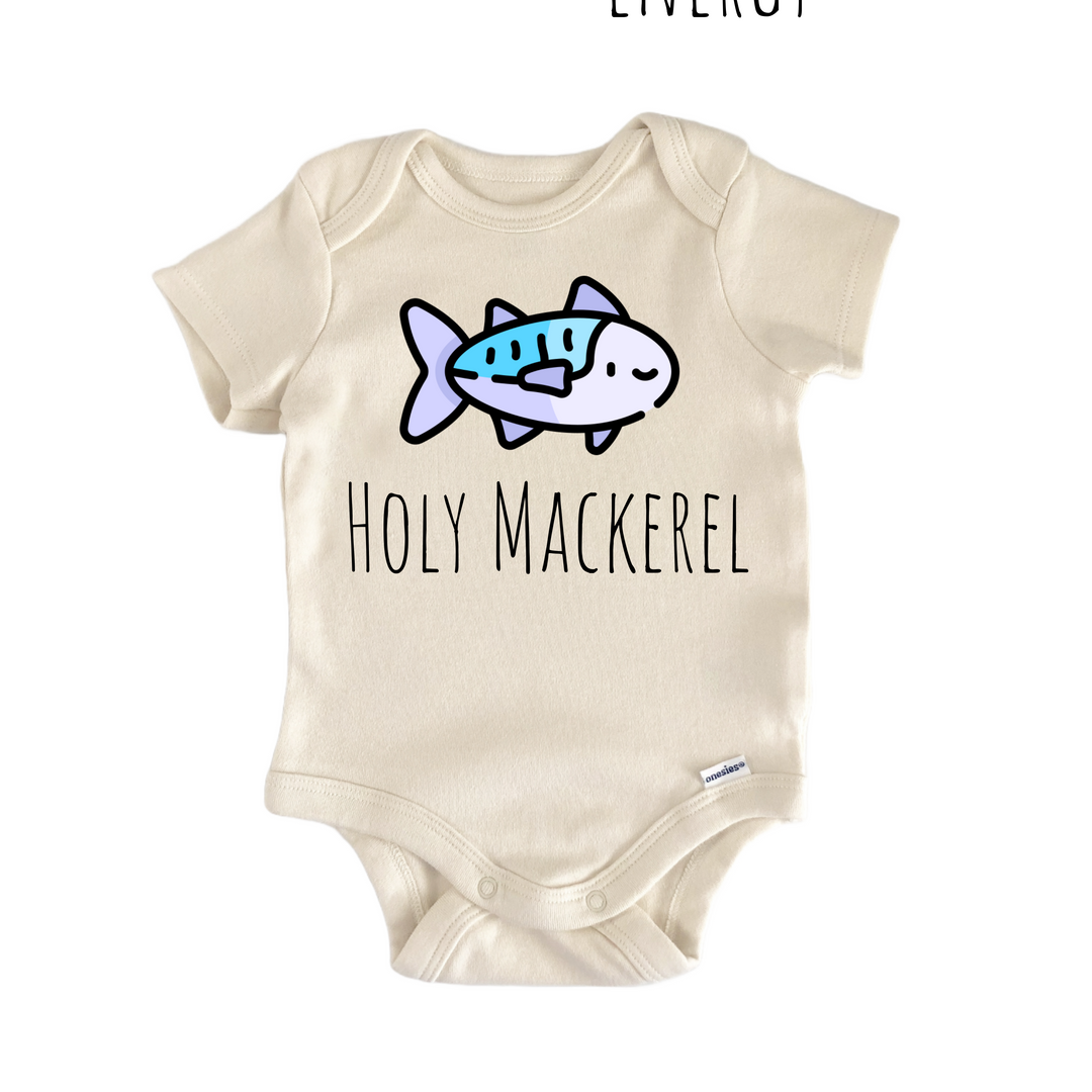 Mackerel Fish Fishing - Baby Bodysuit  Funny Cute Onesie® | North Fork Forager LLC