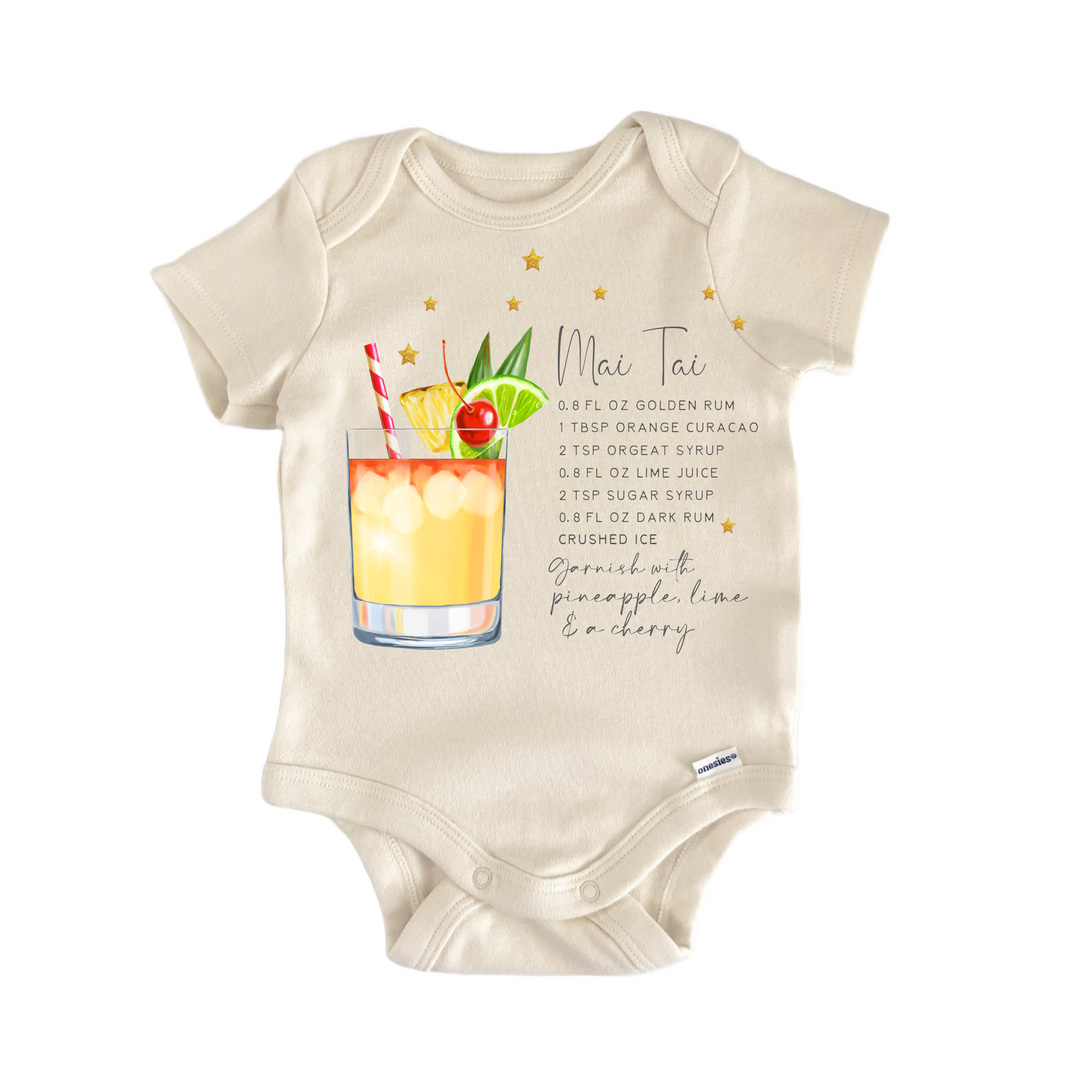 Mai Tai Rum Cocktail - Baby Bodysuit  Funny Cute Onesie® | North Fork Forager LLC