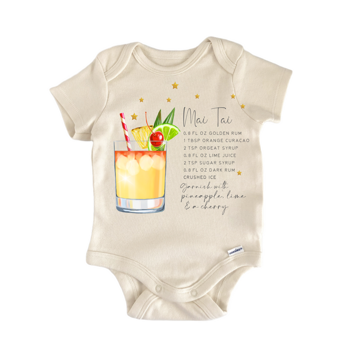 Mai Tai Rum Cocktail - Baby Bodysuit  Funny Cute Onesie® | North Fork Forager LLC