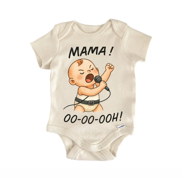 Mama Ooh Classic Rock Music Newborn Baby Bodysuit