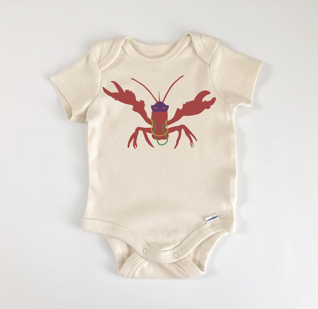 Crawfish Mardi Gras - Baby Boy Girl Clothes Infant Bodysuit Funny Cute Newborn  Funny Cute Onesie® | North Fork Forager LLC