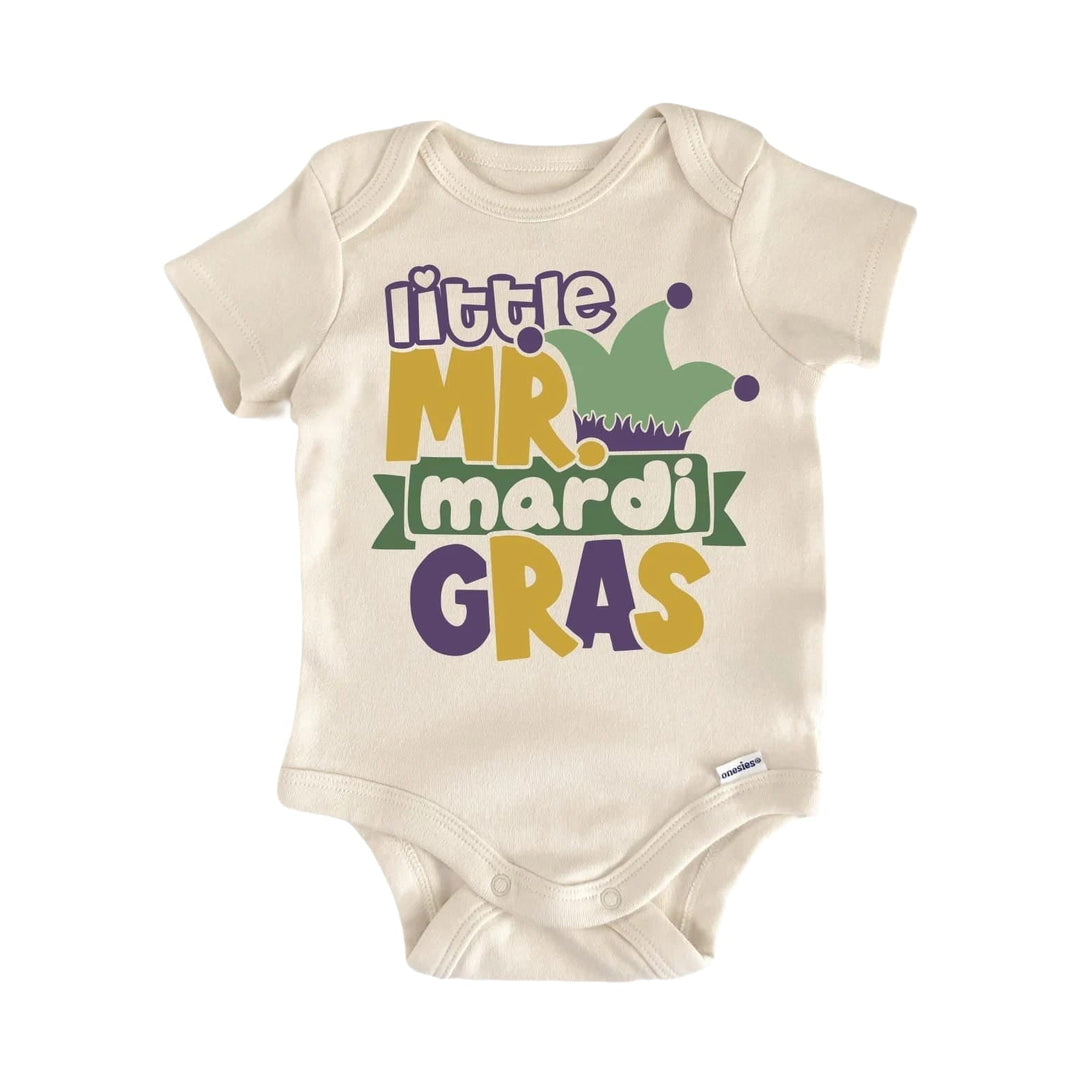 Little Mr. Mardi Gras - Baby Boy Girl Clothes Infant Bodysuit Funny Cute Newborn  Funny Cute Onesie® | North Fork Forager LLC