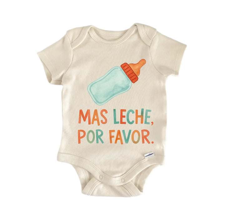 Mas Lech Por Favor Milk Newborn Baby Bodysuit
