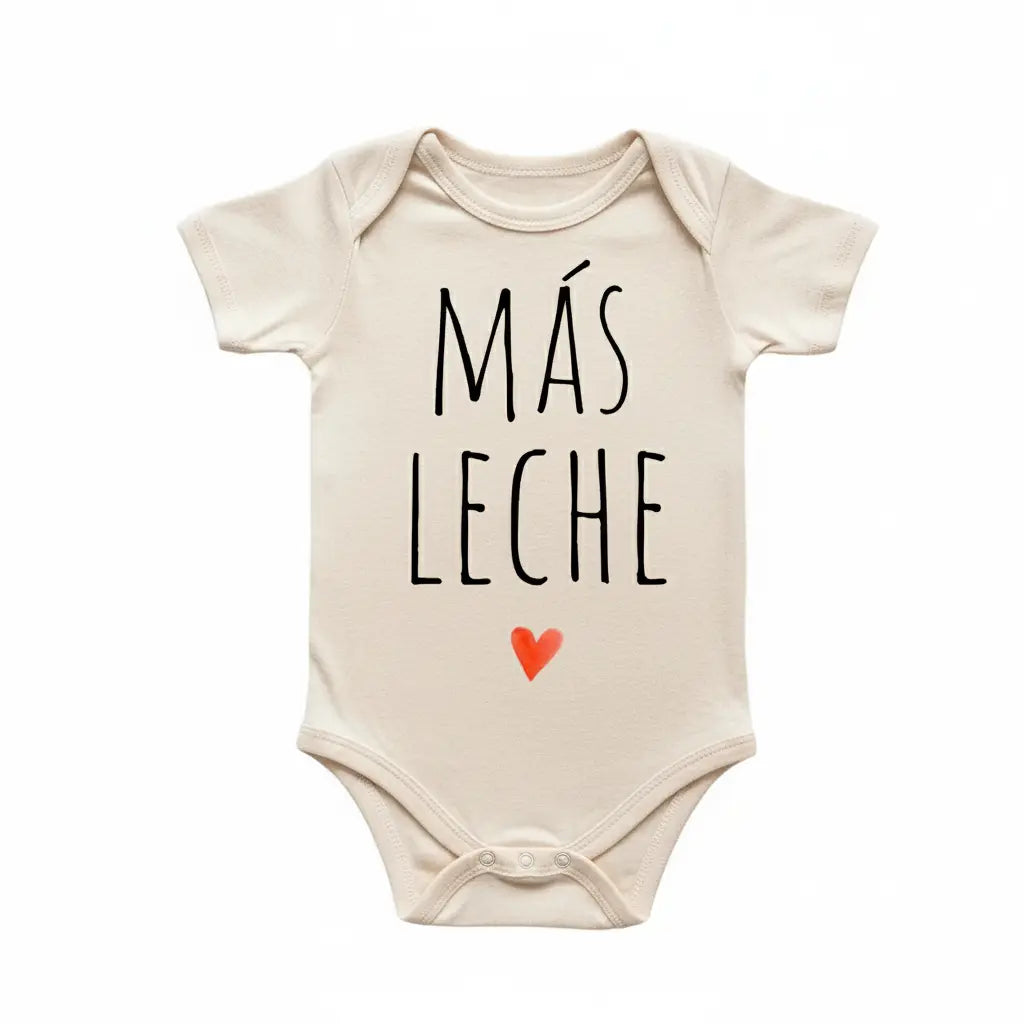 Mas Leche Milk Spanish Mexican - Baby Boy Girl Clothes Infant Bodysuit Funny Cute Newborn  Funny Cute Onesie® | North Fork Forager LLC