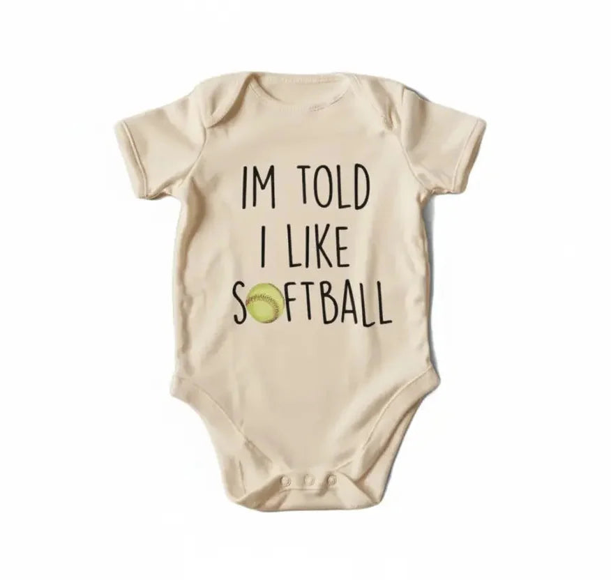 Softball Love - Baby Boy Girl Clothes Infant Bodysuit Funny Cute Newborn  Funny Cute Onesie® | North Fork Forager LLC