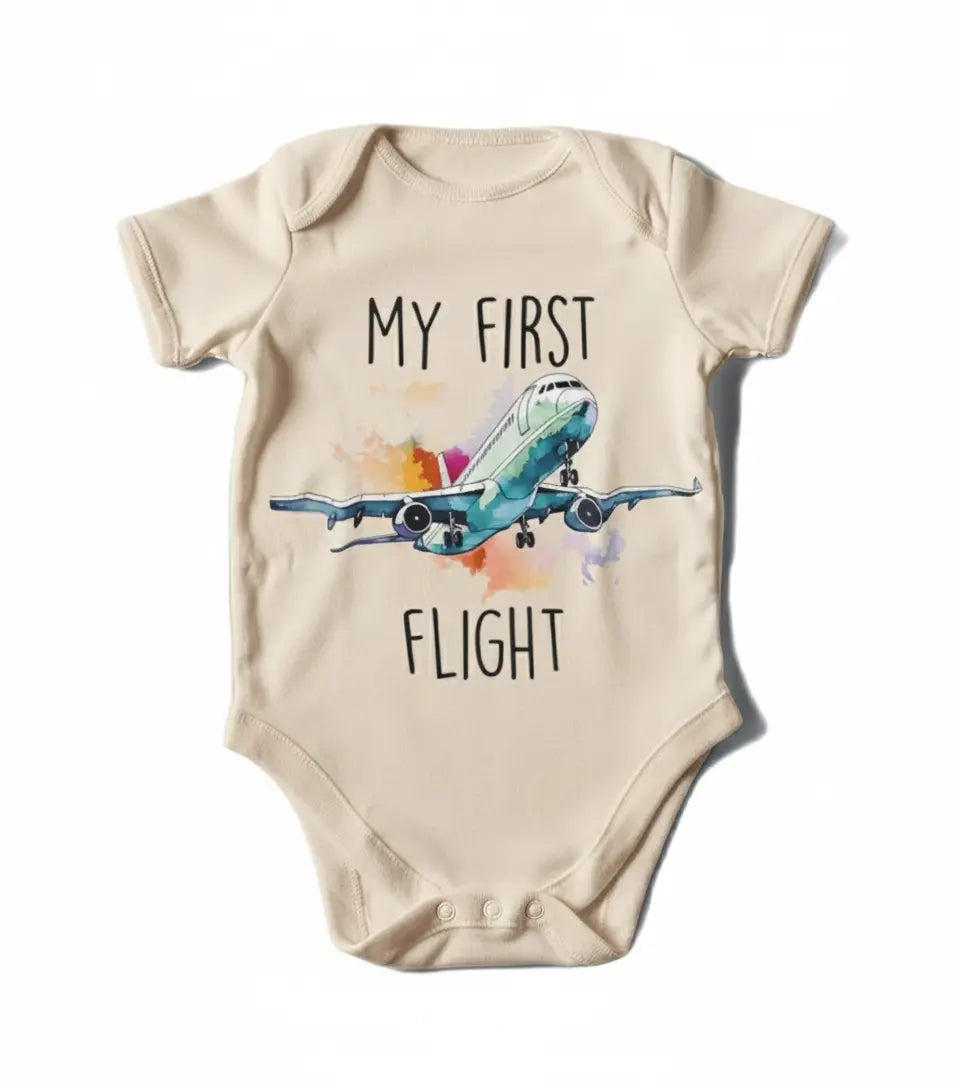 Airplane First Flight - Baby Boy Girl Clothes Infant Bodysuit Funny Cute Newborn  Funny Cute Onesie® | North Fork Forager LLC