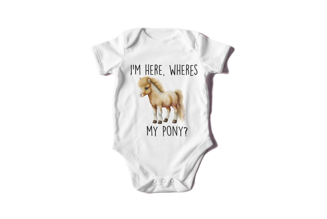 Pony - Baby Boy Girl Clothes Infant Bodysuit Funny Cute Newborn Onesie